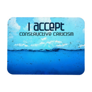 "Constructive criticism" Motivation Affirmation Magnet