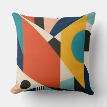 Constructivist Teal Orange Geometric Abstract