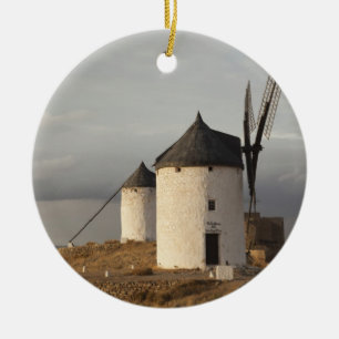 Consuegra, antique La Mancha windmills Ceramic Tree Decoration