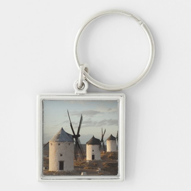 Consuegra, antique La Mancha windmills Key Ring (Front)