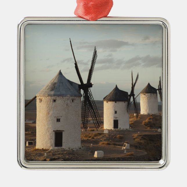 Consuegra, antique La Mancha windmills Metal Tree Decoration (Front)