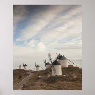 Consuegra, antique La Mancha windmills Poster