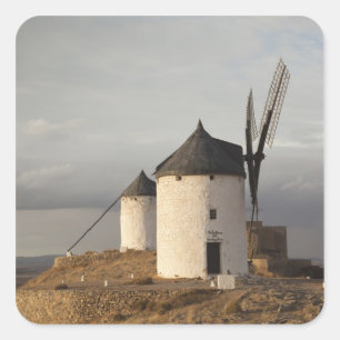 Consuegra, antique La Mancha windmills Square Sticker