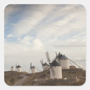 Consuegra, antique La Mancha windmills Square Sticker