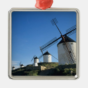 Consuegra, La Mancha, Spain, windmills 2 Metal Tree Decoration
