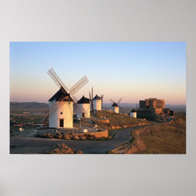 Consuegra, La Mancha, Spain, windmills Poster (Front)