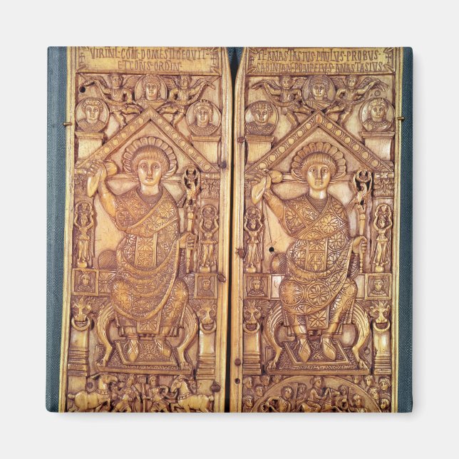 Consular diptych Anastasius  carved Magnet (Front)