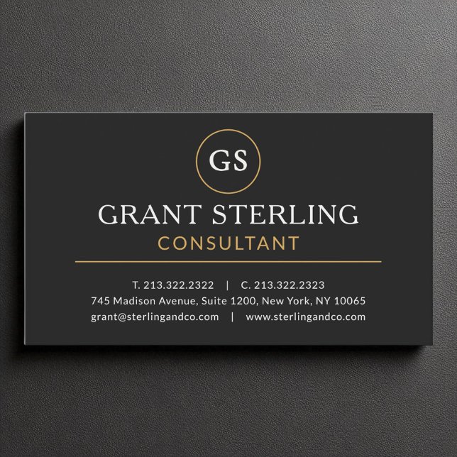 Consultant Black Gold Luxury Modern Elegant Business Card (Creator Uploaded)