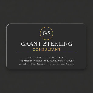 Consultant Black Gold Professional Business Card