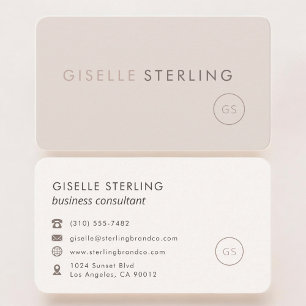 Consultant Blush Pink Professional Business Card