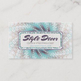 Consultant Business | Aqua Purple Abstract Swirl Card