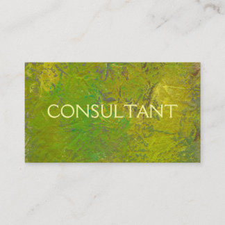 Consultant green colourful fun unique painting art business card