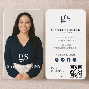 Consultant Photo QR Code Professional Business Card