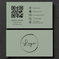 Consultant Sage Green Logo QR Code 