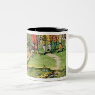 Consulting a Sorcerer, from 'Brevis Narratio' Two-Tone Coffee Mug