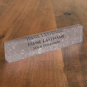 Consulting Layer Rose Event Planner Brown Nameplate