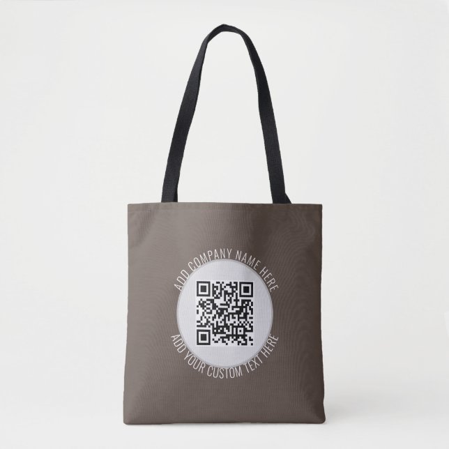 Contact Free Cafe Modern Contactless Scan Me Qr Tote Bag (Front)