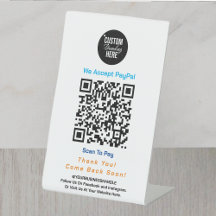 Contactless Business Pedestal Sign With Logo