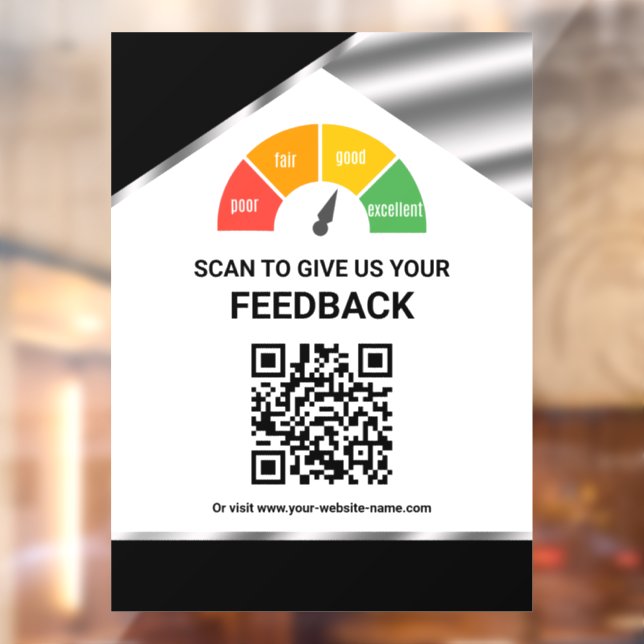 Contactless QR Code Customer Feedback Black (Sheet 2)