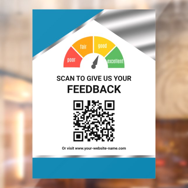 Contactless QR Code Customer Feedback Blue (Sheet 2)