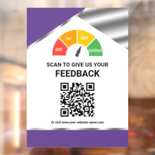 Contactless QR Code Customer Feedback Purple