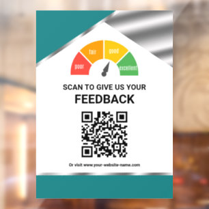 Contactless QR Code Customer Feedback Teal