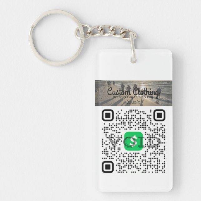 Contactless Transactions Made Easy - QR Code  Key Ring (Front)