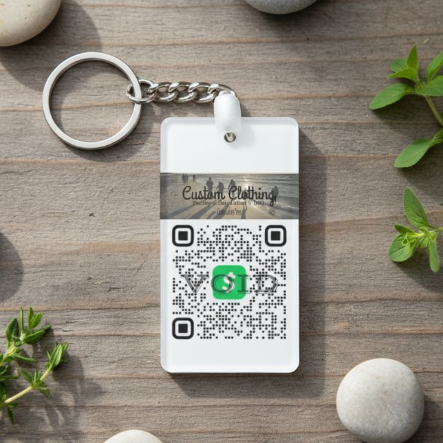 Contactless Transactions Made Easy - QR Code  Key Ring (Contactless Transactions Made Easy - QR Code Keychain)
