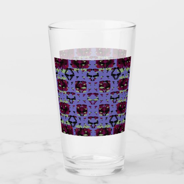 Contained Sky Flame Roses Glass (Front)