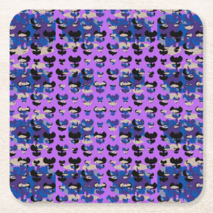Contained Sky Flame Tulip Square Paper Coaster