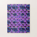 Contained Sky Flame Tulips Jigsaw Puzzle<br><div class="desc">This design is comprised of modules consisting of a single but large flame burning amid thick clouds with some light shining through. These modules are placed both behind and within tulip motifs.</div>