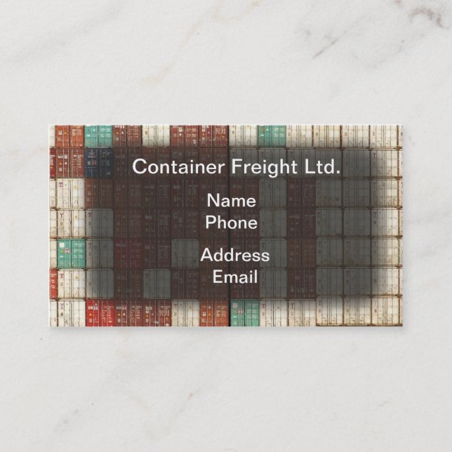 Container Shipping and Freight Business Card (Front)