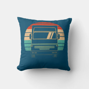 Container Struck 70s Delivery Sunset Father's Day Cushion