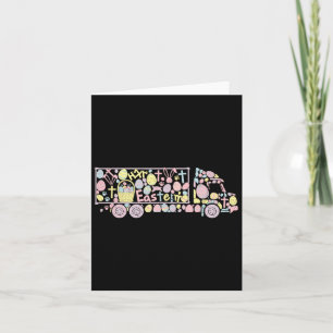 Container Truck Bunny Easter Egg Easter Day Boys M Card