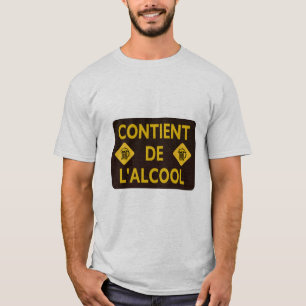 contains_alcohol_beer_chope_binouze_humor_mousse_ T-Shirt