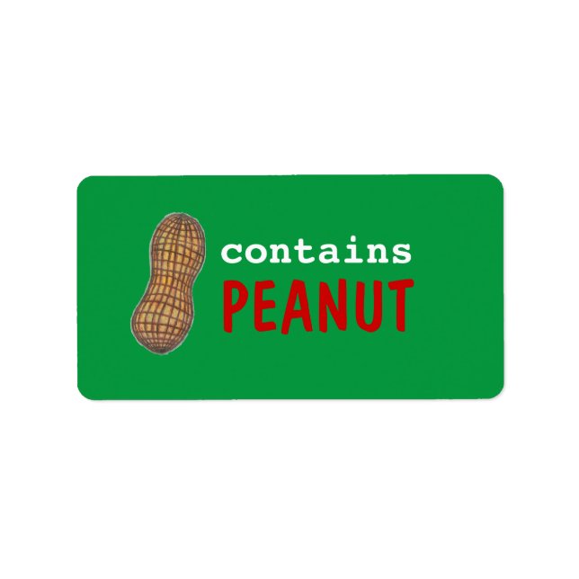 Contains Peanut Label - for Christmas treats (Front)