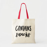 “Contains Snacks” Shopper tote bag