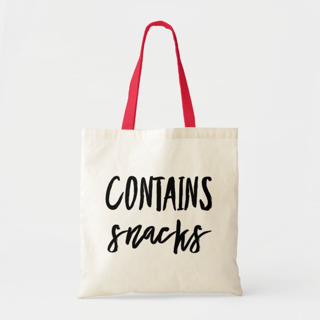 “Contains Snacks” Shopper tote bag (Front)
