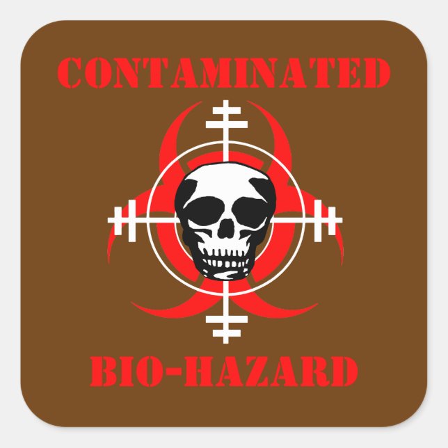 Contaminated Bio-Hazard Sticker  (ver. 2) (Front)