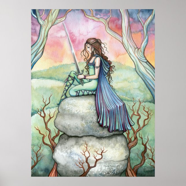 Contemplating Guinivere Poster by Molly Harrison (Front)