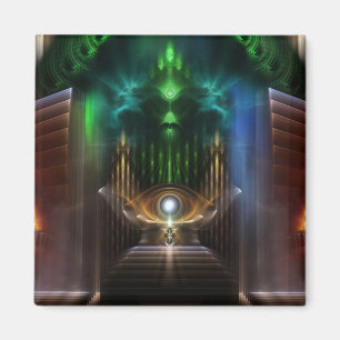 Contemplating Oz Fractal Art Magnet