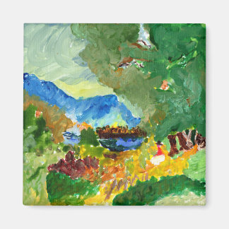 Contemplating paradise magnet