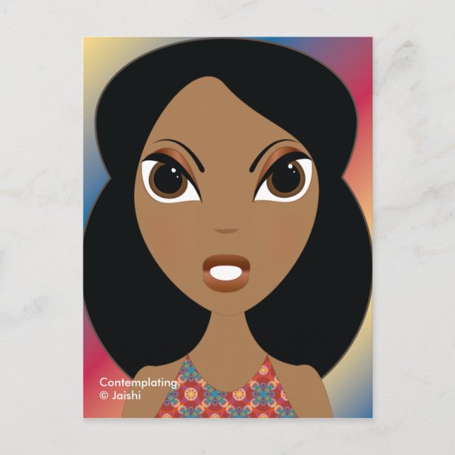 Contemplating Postcard (Front)