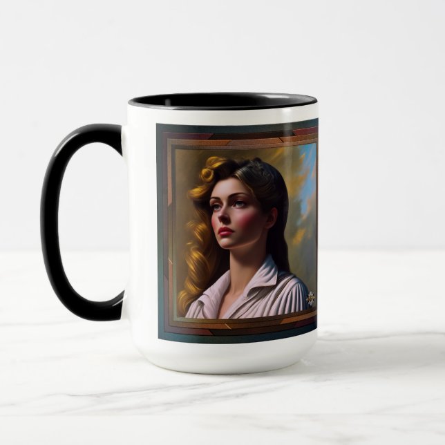 Contemplating The Future AI Concept Art by Xzendor Mug (Left)