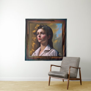 Contemplating The Future AI Concept Art by Xzendor Tapestry