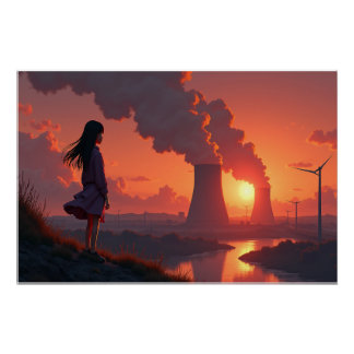 Contemplation at Sunset Poster