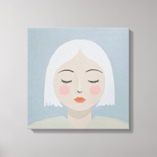 Contemplation - Minimalist Portrait Canvas Print