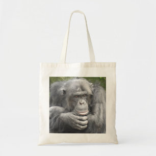 Contemplative Chimpanzee Tote Bag