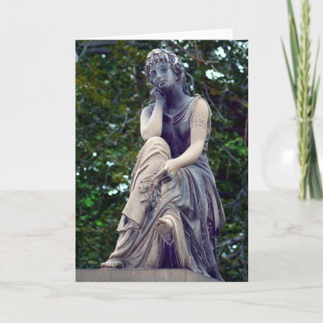 Contemplative Goddess Greeting Card (Front)