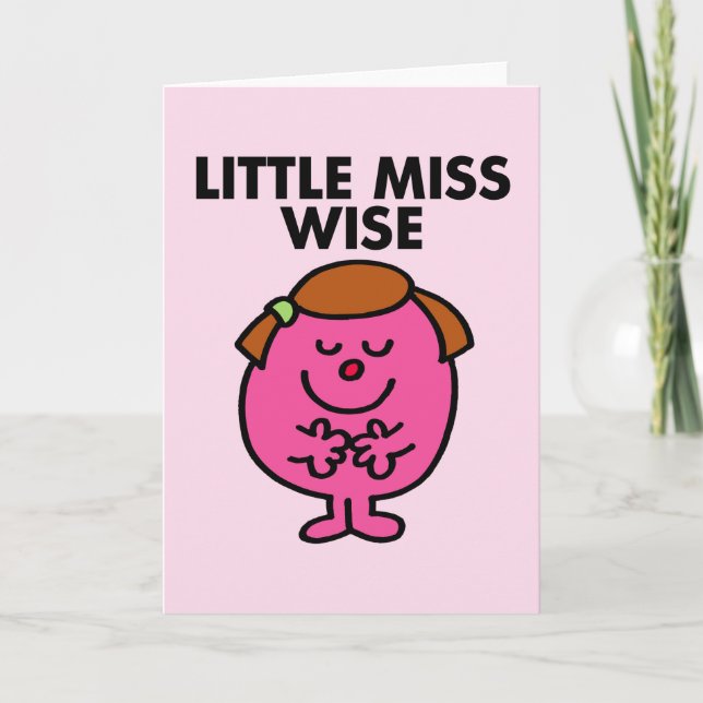 Contemplative Little Miss Wise Card (Front)